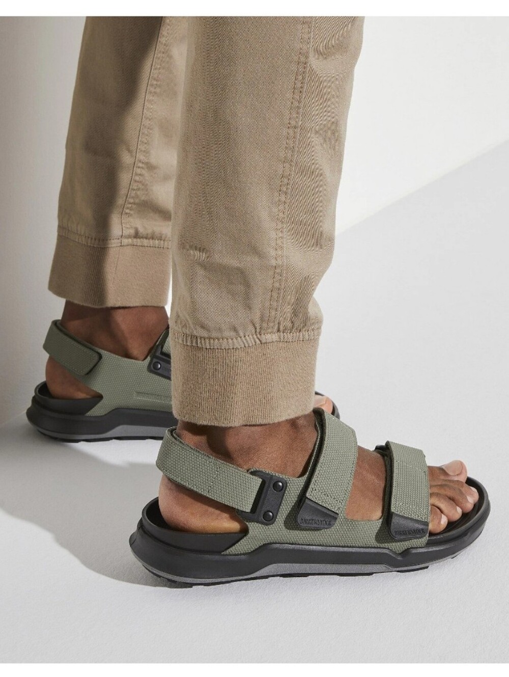 Birkenstock Tatacoa Birko-Flor Double Strap Sandals Futura Khaki Mens 45/12